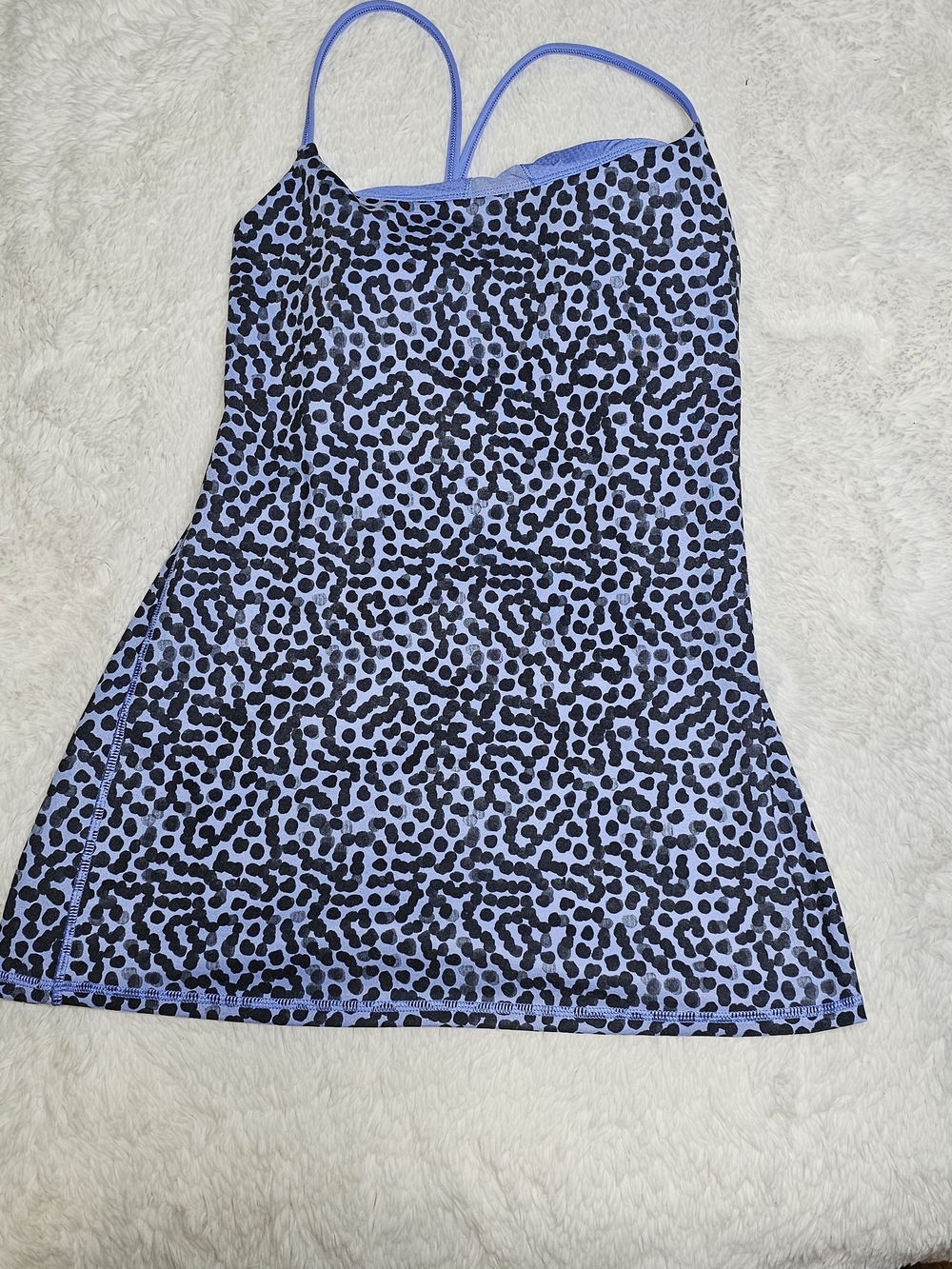 lululemon athletica Blue and Black Leopard Print Tank Size 10